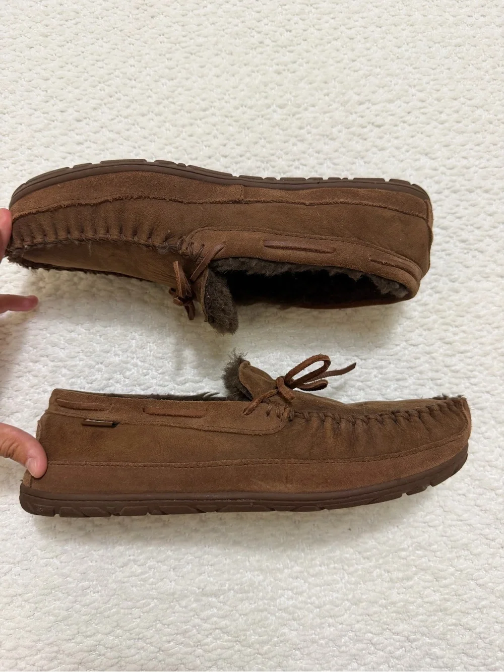 L.L. Bean Wicked Good Moccasins Dark Brown Slippers Men’s Size 11